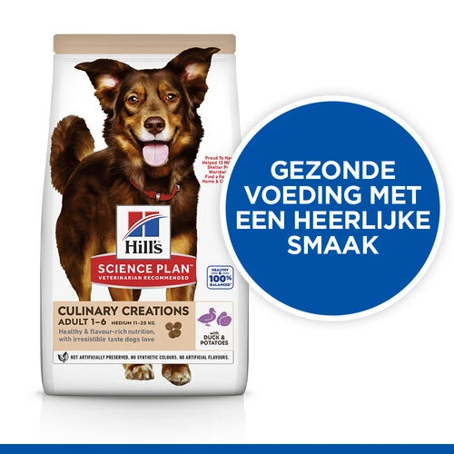 Hill's Science Plan Culinary Creations Eend En Aardappel Medium Hond 14kg 4 Hill's Science Plan Culinary Creations Eend En Aardappel Medium Hond 14kg - Afbeelding 2